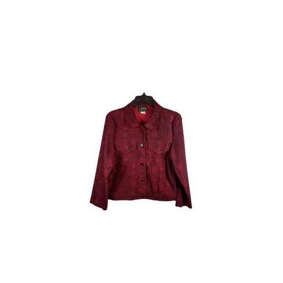 Vintage David Paul coat jacket red women's size medium - Picture 4 of 12